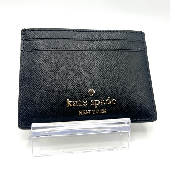 Kate Spade Madison Small Slim Card Holder – Black Saffiano Leather (NWT) - Picture 2 of 7